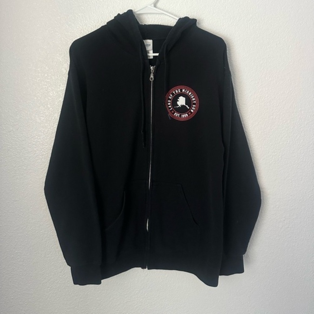 Alaska Hoodie Women’s M Black Full Zip Hooded Sweatshirt